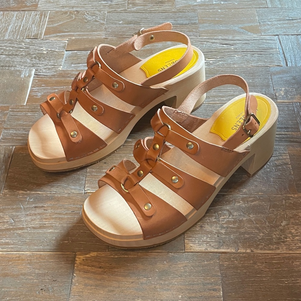Swedish Hasbeens Brassy High Vachetta Leather Sandals🖤 - Picture 5 of 14